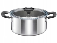 FISKARS FF Garnek z pokrywką szklaną 5L 24 cm stal nierdzewna indukcja
