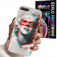 ETUI DO HUAWEI Y6 2018 - Monroe MODNE KOBIECE WZORY + SZKŁO