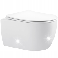 MISKA WC WISZĄCA REA OLIVIER SLIM RIMLESS MISA WC PODWIESZANA BIAŁA 37x49cm