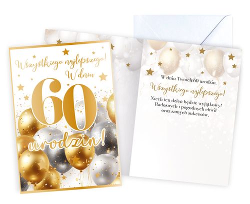 karnet PR-573 Urodziny 60 (cyfry) PR-573 na Arena.pl