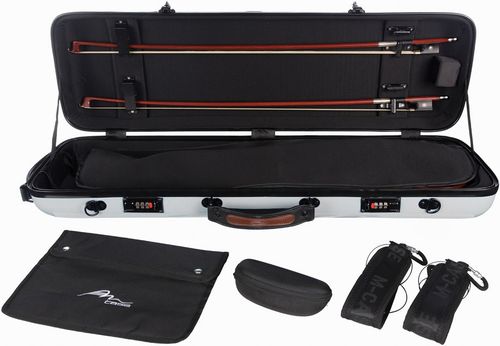 Fiberglass futerał skrzypcowy skrzypce Safe Oblong 4/4 M-case Srebrny na Arena.pl