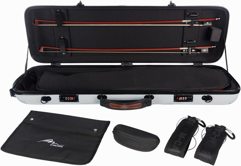 Fiberglass futerał skrzypcowy skrzypce Safe Oblong 4/4 M-case Srebrny zdjęcie 6