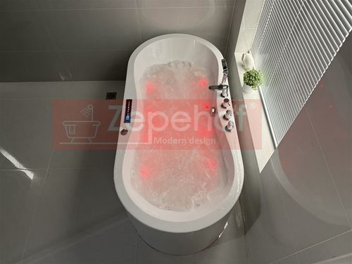 PIĘKNA OWALNA WANNA Z HYDROMASAŻEM 170X80 z 1 ODLEW GRZAŁKA na Arena.pl