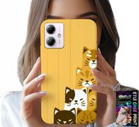 ETUI DO MOTOROLA MOTO G14 - LOVE CAT, WZORY Z KOTAMI, CASE + SZKŁO