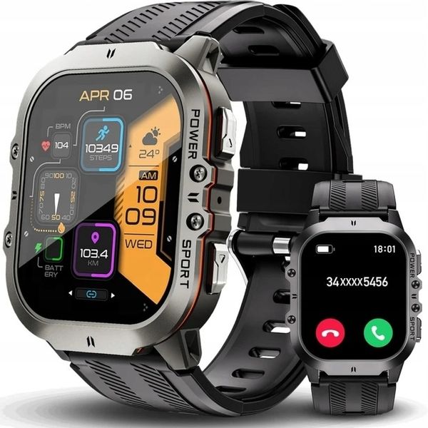 SMARTWATCH MĘSKI C26 AMOLED MENU PL WODOODPORNE KROKOMIERZ watch ZEGAREK zdjęcie 10
