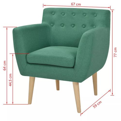 Fotel 67X59X77 Cm, Zielony Materiał na Arena.pl