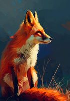 Plakat 70x100cm Spojrzenie Lisicy