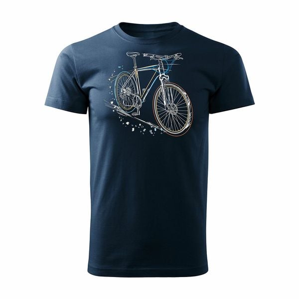 Koszulka rowerowa MTB Mountain Bike męska granat REGULAR S zdjęcie 1