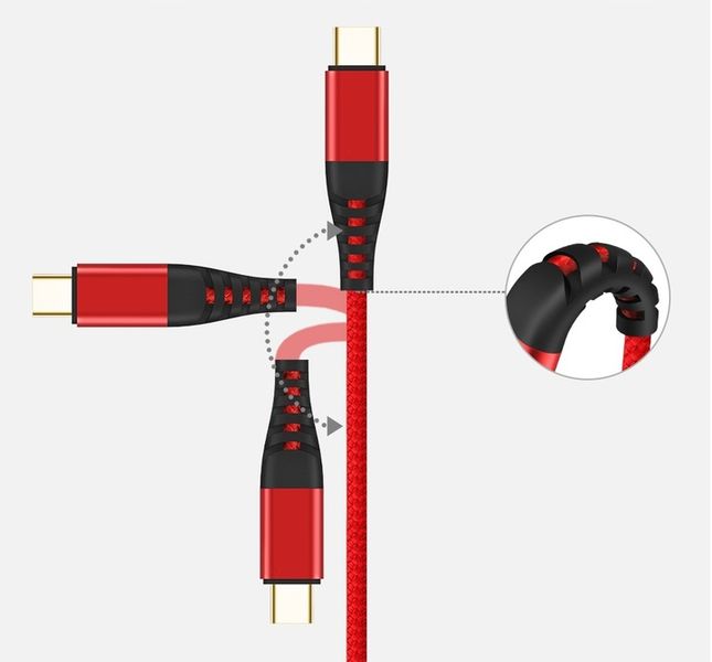 WZMACNIANY KABEL TYP-C QUICK CHARGE DŁUGI 5m 500cm zdjęcie 2