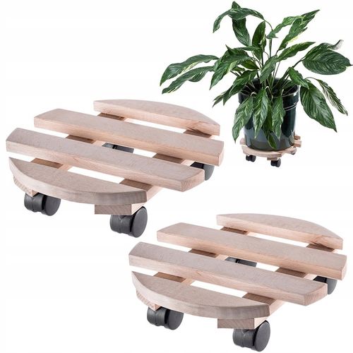 PODSTAWKA POD DONICZKĘ DONICĘ NA KÓŁKACH DREWNIANA OKRĄGŁA PODEST 30 na Arena.pl