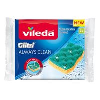vileda gąbka do naczyń wiskozowa glitzi always clean 2 szt. - bhp hic 9235