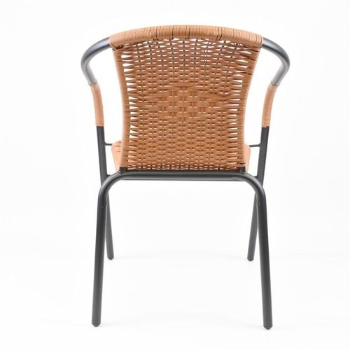 Krzesło ogrodowe bistro, sztaplowane, szary/naturalny na Arena.pl