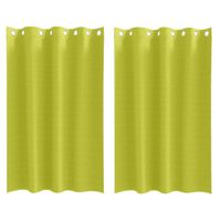 Zasłony z zasłonami 2 pcs zielone jabłuszko Poliester