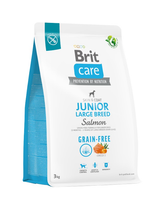 brit care dog grain-free junior large breed salmon 3kg