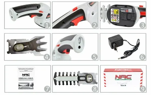 NOŻYCE DO TRAWY KRZEWÓW NAC TA36-JN AKUMULATOROWE zdjęcie 7