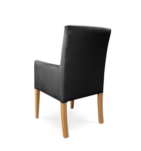 Fotel CAROL / czarny / noga dąb / R100 na Arena.pl
