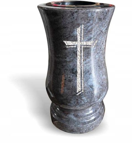 Elegancki Fioletowy Wazon Na Pomnik Granitowy Tulipan Okrągły (Orion) 28cm na Arena.pl