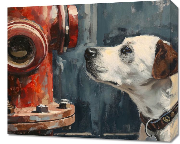 Obraz 60x50cm Kumpel przy Hydrancie zdjęcie 1