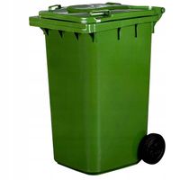 POJEMNIK KOSZ KUBEŁ 240L NA ŚMIECI ODPADY ZIELONY