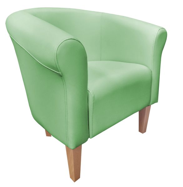 Fotel Milo D7 seledynowy nogi 20 buk zdjęcie 1