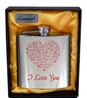 Elegancka Piersiówka Z Stali Nierdzewnej W Kształcie Serca 180 Ml