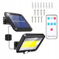 Naświetlacz solar 50 W czarny z czujnikiem ruchu i zmierzchu 1200 lm IP44