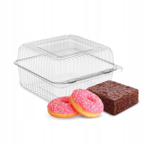Pojemnik na Ciasto Opakowanie Cukiernicze Przezroczysty 125 x 125 mm 50 szt na Arena.pl
