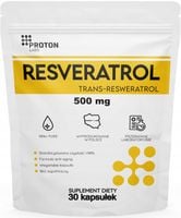 PROTON Resveratrol 99% 500mg naturalny ekstrakt DER 100:1 RESWERATROL 30szt