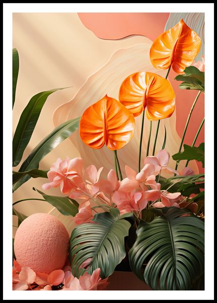 Plakat 68x98cm Pomarańczowy Raj zdjęcie 3