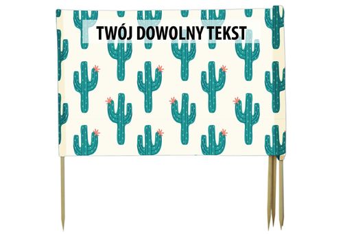 PARAWAN PLAŻOWY Kaktusy z indywidualnym  napisem 8 PANELI 31.8 na Arena.pl