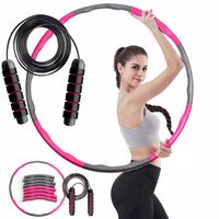 HULAHOP ODCHUDZAJĄCE SKŁADANE Z WYPUSTKAMI PIANKA + PROFESIONALNA SKAKANKA