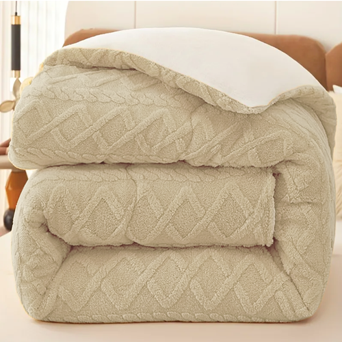 KOŁDRA CIEPŁA ZIMOWA PUSZYSTA 150X200 4,2 KG KHAKI na Arena.pl