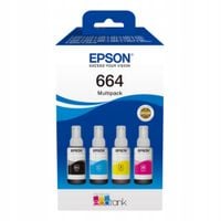 Tusz Epson EcoTank 664 Multipack Cmyk 280 ml Orygniał Zestaw Czarny + Kolor