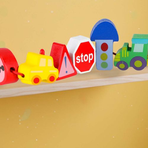 ZESTAW DREWNIANYCH KLOCKÓW  POJAZDY na Arena.pl