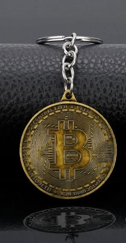 1 2409 Breloczek Moneta Bitcoin Krypto Waluta Brąz Blockchain Mining na Arena.pl