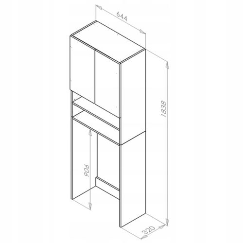 REGAŁ ŁAZIENKOWY SZAFKA NAD PRALKE WOTAN 4 PÓŁKI na Arena.pl