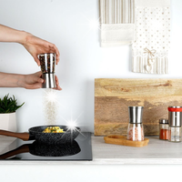ZESTAW MŁYNKÓW DO SOLI PIEPRZU CERAMICZNY STOJAK 3 EL