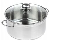 garnek city 24 cm nierdzewny z pokrywką 5,2 l