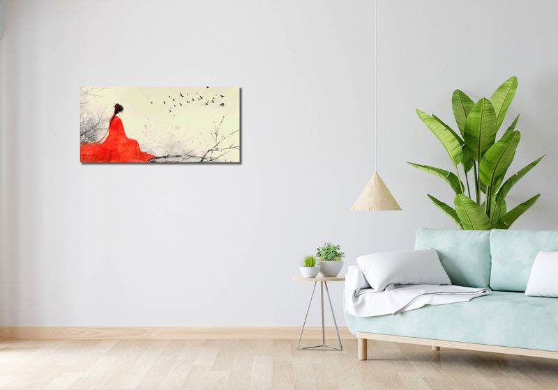 Obraz 90x40cm Diva Na Gałęzi zdjęcie 2