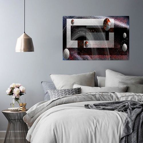 Obraz na płótnie - Canvas, Kompozycja metaliczna 2 80x60 na Arena.pl