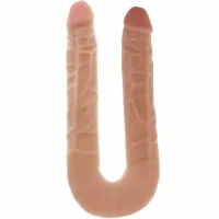 get real double dong 40 cm - elastyczny model anatomiczny, skora