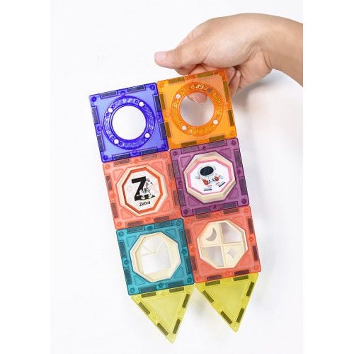 KLOCKI MAGNETYCZNE 166 ELEMENTÓW LED KREATYWNE 2D 3D DLA DZIECI na Arena.pl