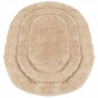 DYWANIK ŁAZIENKOWY BEŻOWY ANTYPOŚLIZGOWY 40x60CM MIĘKKI CHŁONNY MATA OWAL
