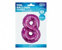 Balonex Balon Foliowy Cyfra 8 - Różowy Blask na Twoje Urodzinowe Wydarzenia