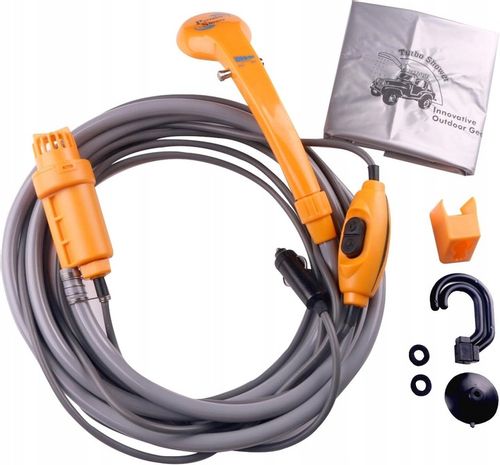 PRYSZNIC TURYSTYCZNY KEMPINGOWY POD NAMIOT 12V 60W PRZENOŚNY NATRYSK POLOWY na Arena.pl