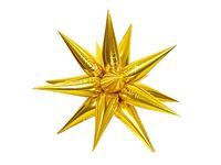 Balon foliowy "Gwiazda 3D", 26 cali (70 cm), złoty