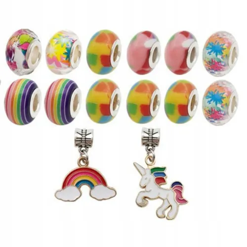 Zestaw Do Robienia Bransoletek Naszyjników Kreatywny Dla Dzieci Charms DIY na Arena.pl