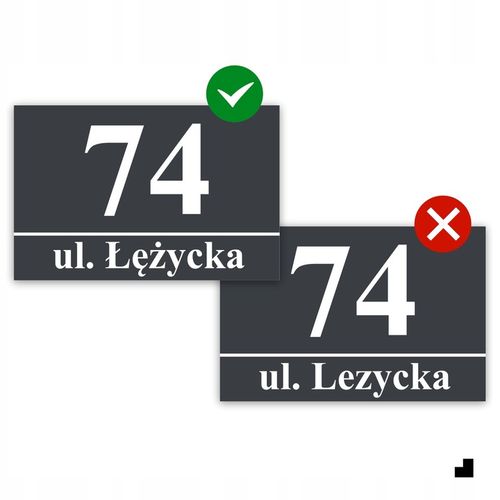 DUŻA NIERDZEWNA TABLICZKA ADRESOWA Z NUMEREM DOMU | numery na dom | 40x30cm na Arena.pl