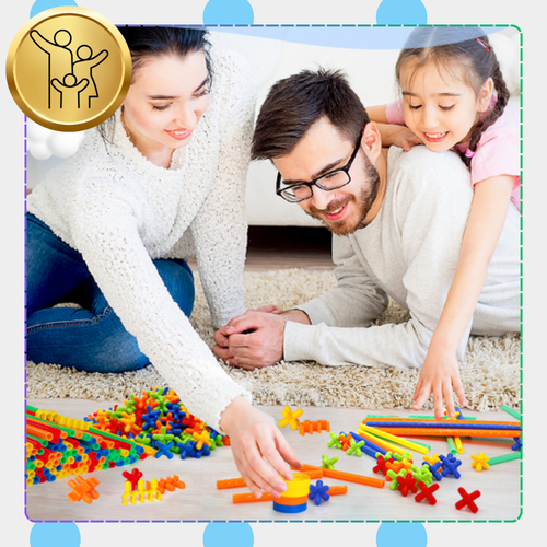 zestaw klocków konstrukcyjnych 800 elementów kreatywne słomki dla dzieci na Arena.pl