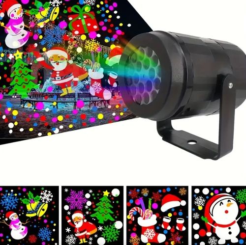 PROJEKTOR LED ŚNIEG ŚWIĄTECZNY LASEROWY REFLEKTOR RZUTNIK ŚNIEG MIKOŁAJ na Arena.pl